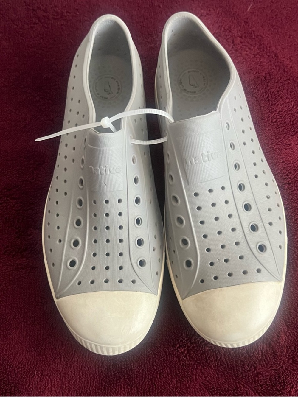 Native White and Cream Jefferson Slip-On Sandals